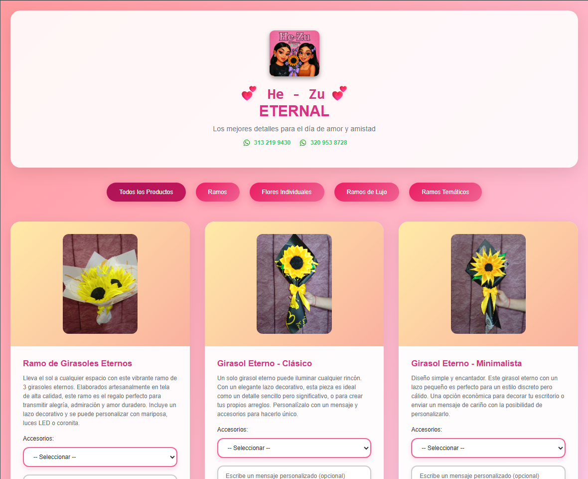 Página principal del e-commerce