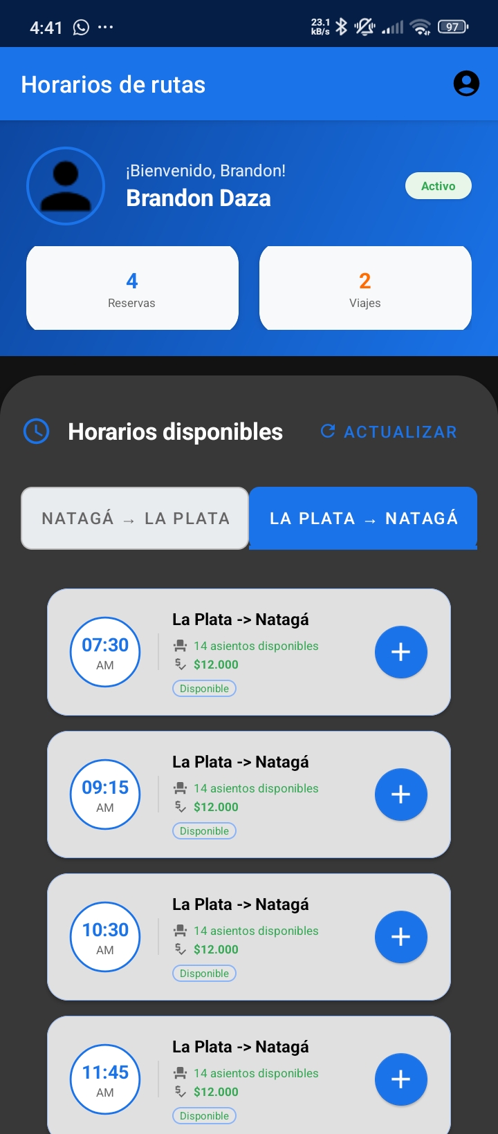 Home de pasajero