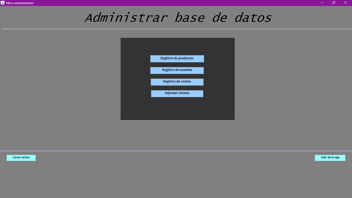 Menu principal